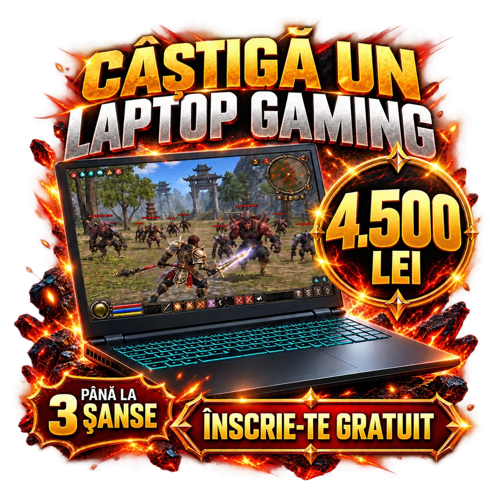 Castiga un laptop gaming in valoare de 4.500 lei
